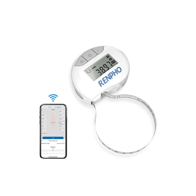 RENPHO Tape Measure for Body, Smart Bluetooth Digital Body Measuring Tape  for Weight Loss, Body Fat Monitor, Muscle Gain, Fitness Bodybuilding,  Retractable, Measures Body Part Circumferences : : Home  Improvement