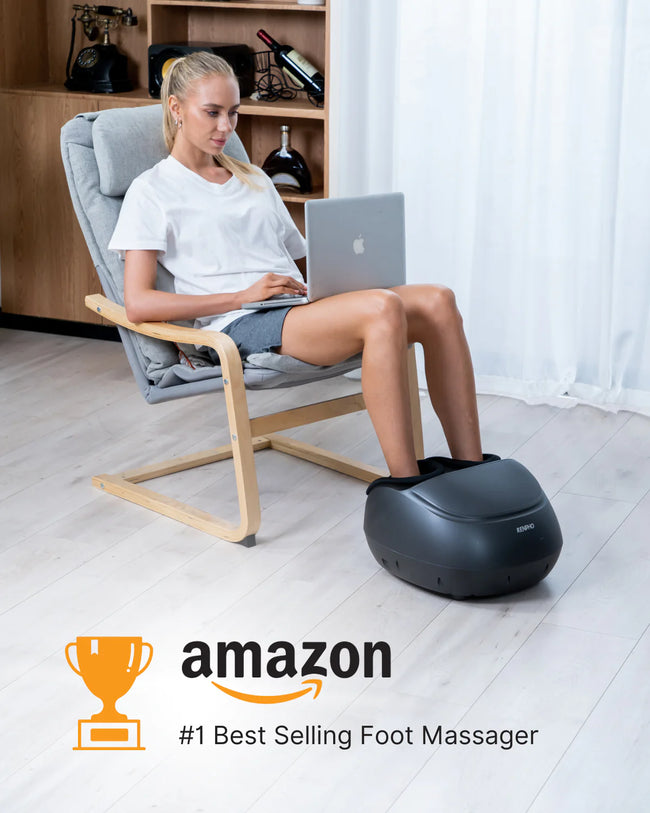 Shiatsu Foot Massager Premium - Black Without Remote Foot Massager Renpho (A)