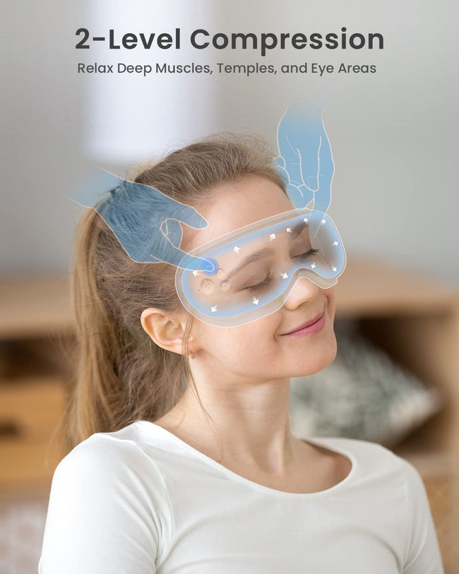 Start to relax your eyes with the Renpho Eyeris 1 Eye Massager for ultimate wellness and recovery.(A)