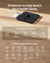 An infographic titled "18 metrics to help reach your health goals" features a Renpho Smart Scale on a wooden floor connected to a smartphone via Wi-Fi connectivity. It lists "5 body goal metrics.