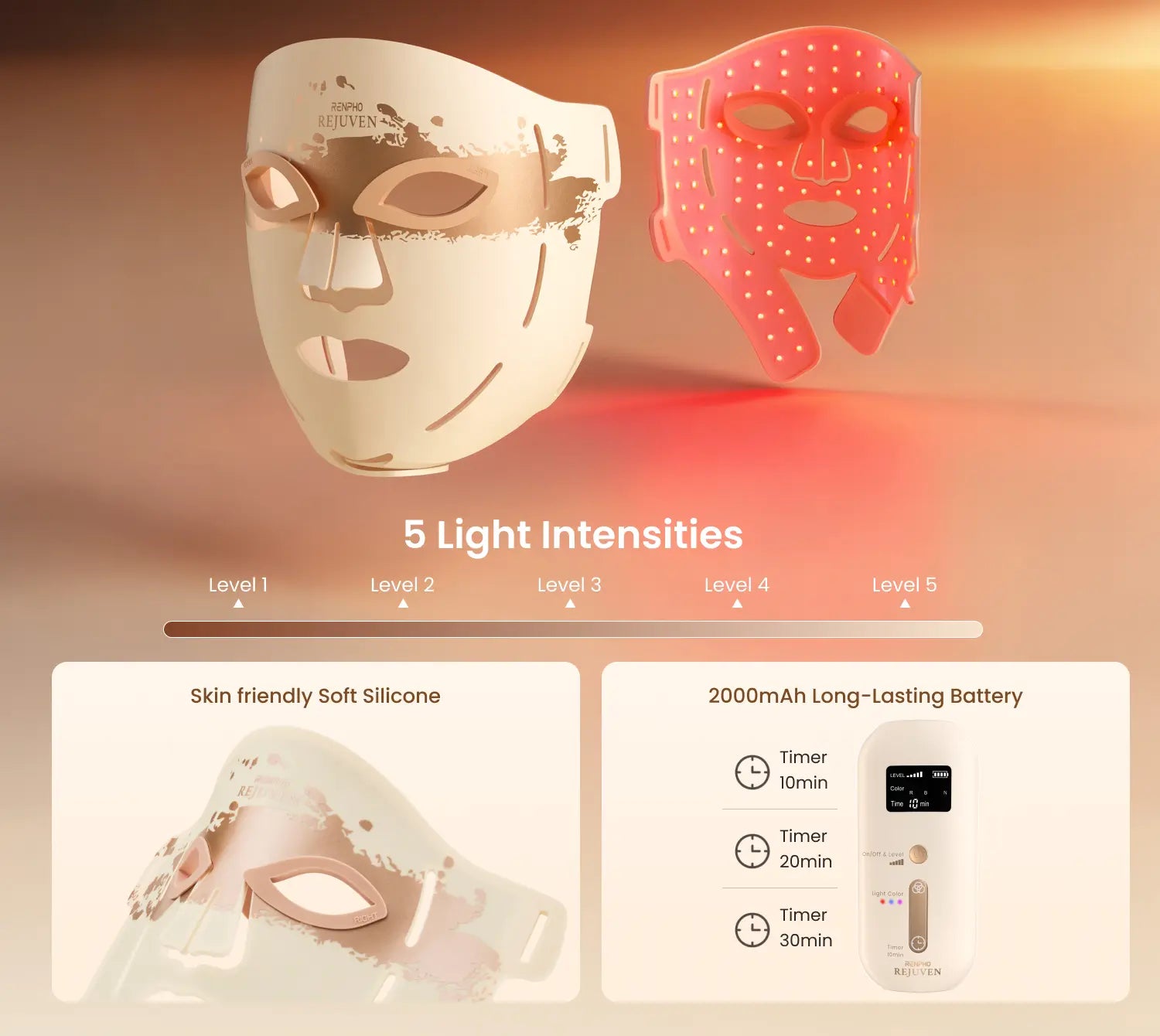 LED Light Soft Mask