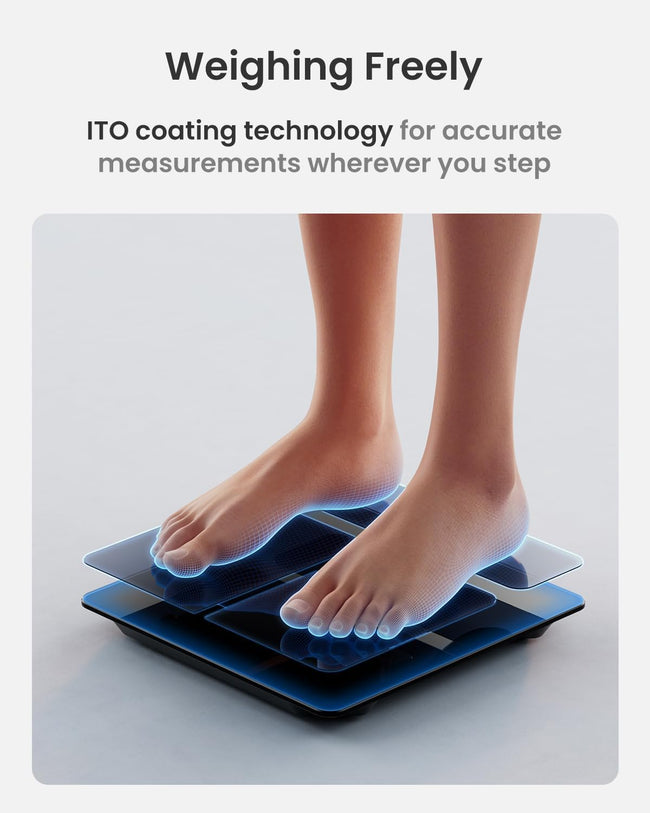 A ITO coating technology is for accurate the measurements wherever you step. (A)