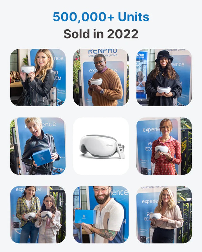 In 2021, we sold over 5000 units of our innovative Eyeris 1 Eye Massager, designed to relieve eye strain and featuring Bluetooth connectivity, by Renpho. (A)