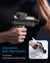 A man is holding a Renpho Active Thermal Massage Gun for fitness recovery.(A)